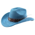 thumbnail image 3 of Western Cowboy Hat With Curved Brim For Outdoor Travel And Riding Adventures In Country Style, 3 of 3