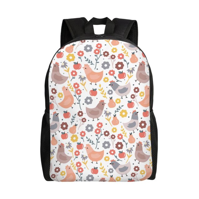 Fotbe Funny Chicken Mochila de Viaje para Laptop, Mochila Ejecutiva Delgada y Resistente 15.6"