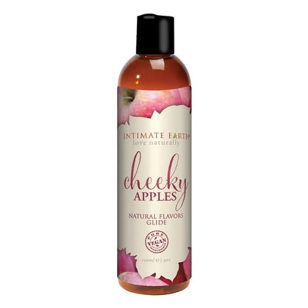 Intimate Earth Natural Flavors Glide  Water Based Flavored Personal Lubricant  Cheeky Apples  4 oz