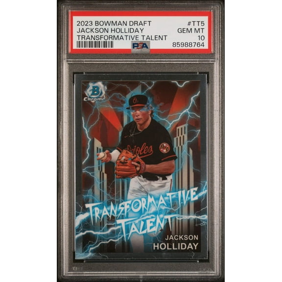 Graded 2023 Topps Bowman Draft Jackson Holliday #TT5 Transformative Talent Rookie RC Baseball Card PSA 10 Gem Mint