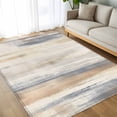 thumbnail image 4 of 5x7 Area Rugs, Beige Grey Non-Skid Rubber Backing Large Rectangle Rugs - Living Room Bedroom Home Office, Abstract Mottled Art Retro Modern Painting Indoor Floor Mat Carpets Washable Rug, 4 of 9