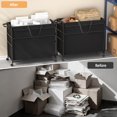 thumbnail image 3 of DAOUTIME Commercial Trash Can Cart, 51.5Gal Office Trash Cart (2 Lockable), Recyclable Cardboard Box/Paper Organizer, Large-Capac, 3 of 8