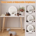 thumbnail image 2 of Women Dresser, Happydeer Vanity Table with LED Lighted Mirror, 40" (L) x 16" (W) x 28" (H) Dressers, Dressing Table for Bedroom, 3 Modes Brightness Adjustable Makeup Desk, 2 of 7