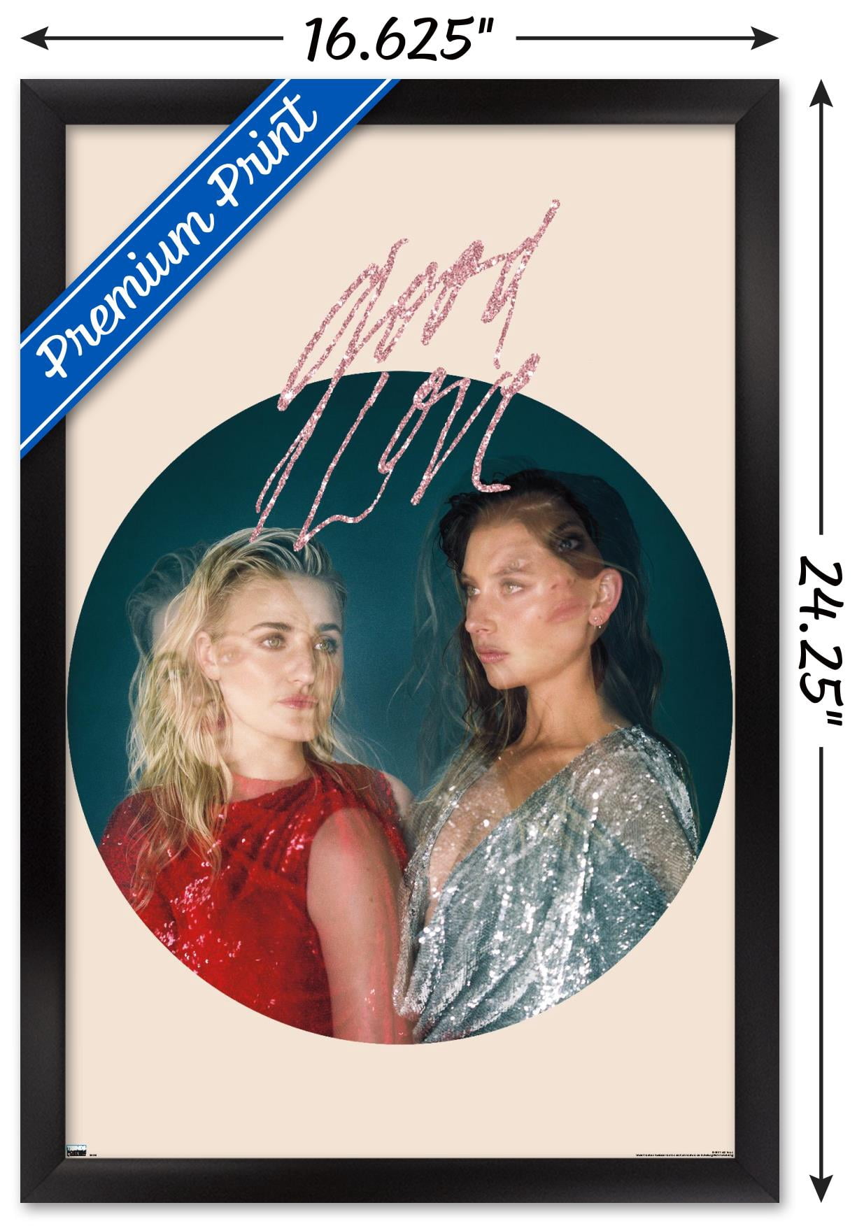 Aly & AJ - Circle Wall Poster, 14.725" x 22.375", Framed