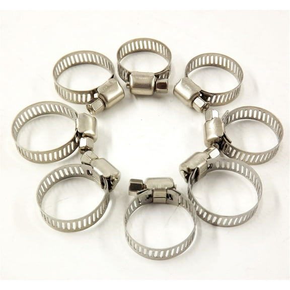 100 Pcs 3/4-1 inch Adjustable Worm Drive Hose Clamps Stainless Steel Fuel Line Hose Clamps Kit for Plumbing Automotive Mechanical Applications