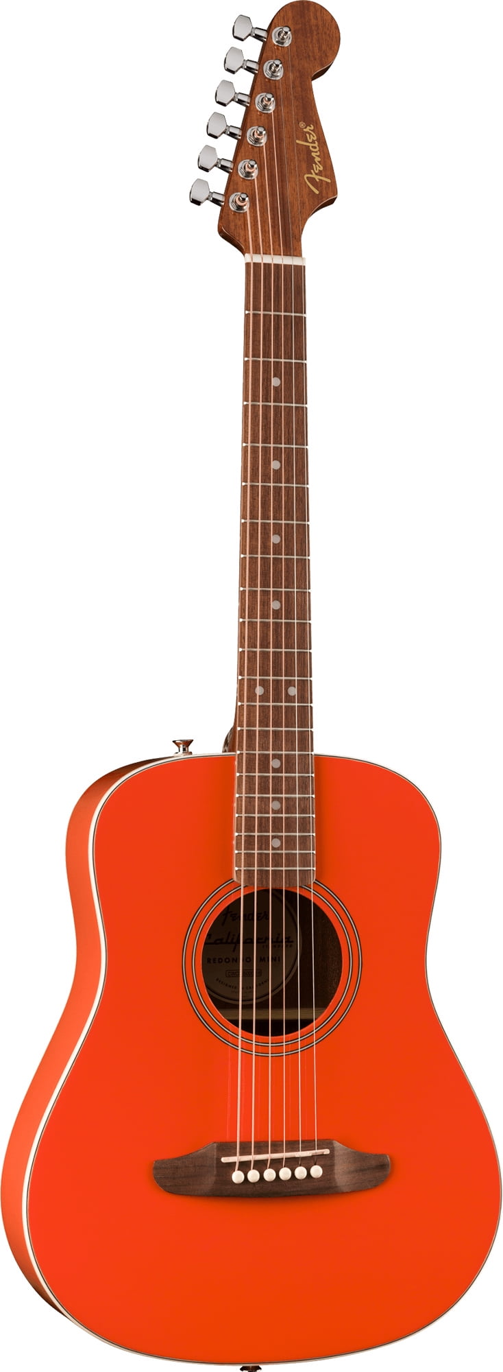 Fender California Standard Redondo Mini Acoustic Guitar - Fiesta Red w/ Tuner