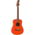 thumbnail image 4 of Fender California Standard Redondo Mini Acoustic Guitar - Fiesta Red w/ Tuner, 4 of 9