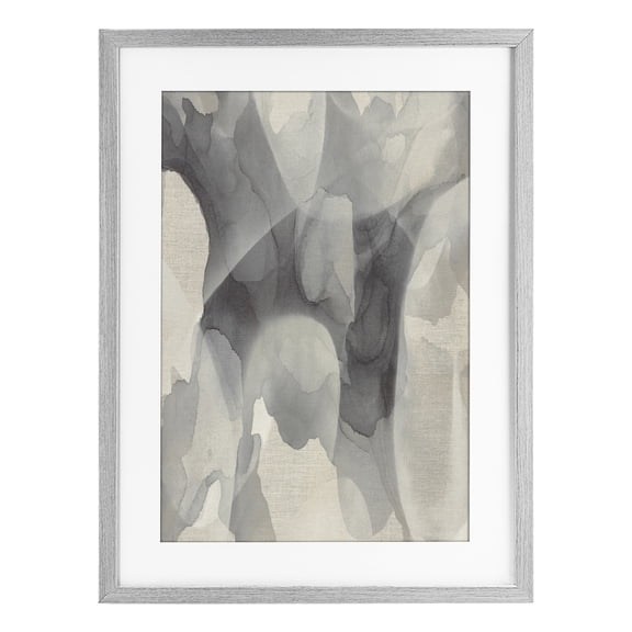 Stupell Industries Monochrome Watery Drips Gray Framed Print Under Glass, design by Kippi Leonard