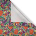 thumbnail image 3 of Ambesonne Vegetable Kitchen Curtains, Eggplant Pumpkin Carrot, 55"x30", Vermilion Plum and Orange, 3 of 3