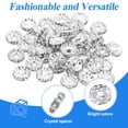 thumbnail image 3 of 150 cuentas espaciadoras de cristal de 0,24 pulgadas/6 mm, cuentas espaciadoras de diamantes de imitación de cristal brillante, cuentas de cristal sueltas redondas planas para decoraciones de joyería, 3 of 7