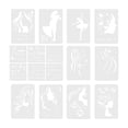 thumbnail image 3 of Plantillas de pintura, plantillas de dibujo, plantillas de patrones en relieve para pintura de tela, azulejo de pared, decoración del hogar, 16 Uds., 3 of 8