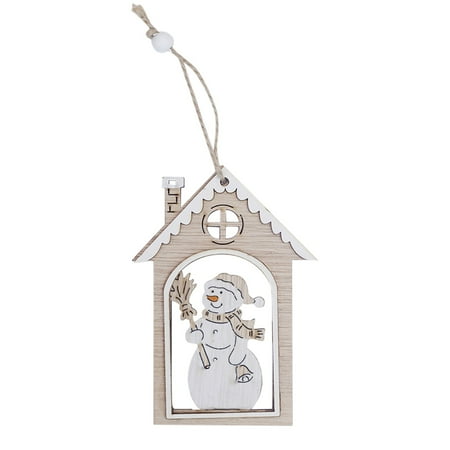 

Heiheiup Christmas Tree Ornaments Pendant Christmas Decoration Hanging Sign Hollow Wooden Sign Mini Ball Light Bulb