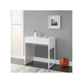 thumbnail image 1 of White Solid Wood & Metal Desk With Built-In Drawer & Cord Management, 80 Lb Load Capacity, Easy Assembly, Study & Home Office Desk, 1 of 4