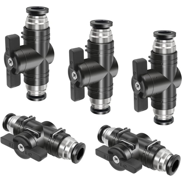 Lojalitet 5 piezas conector neumático válvula de bola neumática válvula manual neumática puede controlar la apertura y el cierre del fluido accesorios rápidos interruptor adaptador (6 mm) Dksfjkl