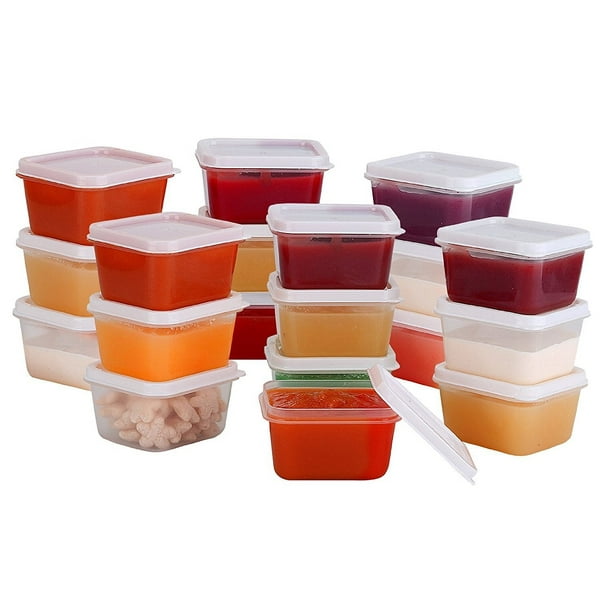 GreenCo Mini Food Storage Containers, Condiment, and Sauce Containers