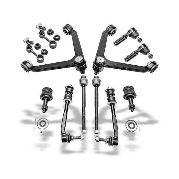 Front and Rear Control Arm Ball Joint Tie Rod and Sway Bar Link Kit - Compatible with 2007 - 2009 Chrysler Aspen 2008