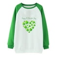 thumbnail image 4 of Besolor St Patricks Day Sweatshirt Women Color Block Long Sleeve Shamrock St. Patricks Shirts Tees Holiday Party Pullover Tops, 4 of 4