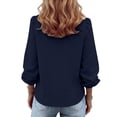 thumbnail image 7 of BLVB Womens Button down Shirts Lantern Long Sleeve Blouse Business Casual Work Tops Spring Fall Fashion Outfits, 7 of 7