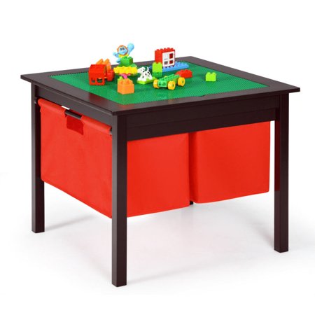 Children s Dual-Sided Activity Table with Storage Drawers
