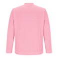 thumbnail image 5 of PEASKJP Men New Sweatshirt Stand Casual Button Solid Color Men Sweatshirt Top(Pink,M), 5 of 5