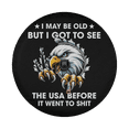 thumbnail image 3 of Lotusprinthandmade US Patriotic Eagle I May Be Old, But I Got To See The USA Before Spare Tire Cover With Backup Camera Hole, 3 of 7