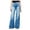 AA-Light blue686, variant on Women's Wide Leg Jeans High Rise Fringed Trousers Stretchy Casual Daily Pants Black