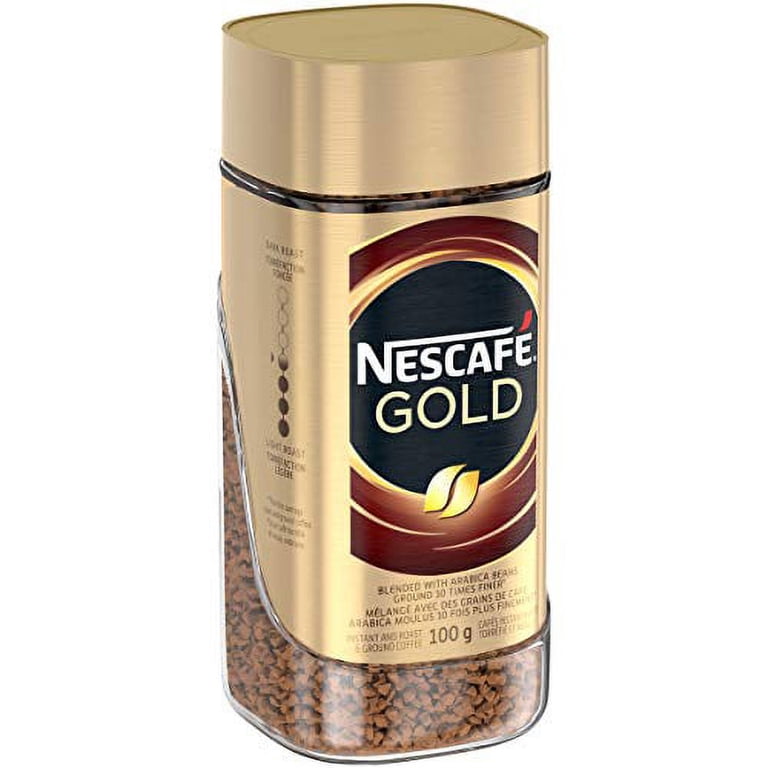 NESCAFE Gold Instant & Roast Ground Coffee, 100g Jar, Premium