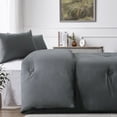 thumbnail image 4 of RUIKASI Dark Gray Queen Comforter Set - Soft and Fluffy Bedding 3 Pieces Set, Microfiber Dark Gray Bedding Sets Queen Size, Bed Set with Comforter, Pillowcases, 4 of 6