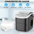 thumbnail image 4 of KNDKO Countertop Ice Maker, Portable Ice Machine with Self-Cleaning, 26Lbs/24H, 9 Ice Cubes/6 Mins for Home/Kitchen/Bar, Black, 4 of 9