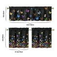 thumbnail image 4 of Colorful Gradient Butterfly Kitchen Curtains and Valances Set-3 Piece Kitchen Curtains Sets with Valance for Windows Rod Pocket Machine Washable Kitchen Decor(54"x18"+2x27.5"x24"), 4 of 6