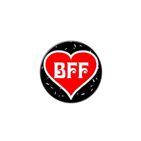 BFF - Best Friends Forever - Red Heart Lapel Hat Pin Tie Tack Small