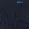thumbnail image 2 of Popfunk Jeopardy Striped Logo Women's Loose T-Shirt, Navy, Large, 2 of 5