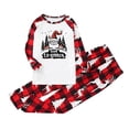 thumbnail image 3 of Odeerbi Christmas Pajamas for Family Holiday Long Sleeve Family Christmas Pajamas Matching Sets Kids Christmas Plaid Printed Blouse Tops + Pants Sleepwear Family Matching PJs Set Red, 3 of 6