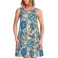 thumbnail image 1 of Disketp Vintage Floral Butterflies para Vestido sin Mangas para Mujeres, Vestidos de Verano para Mujeres, Casual y Holgado para la Playa, 1 of 7