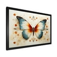 thumbnail image 2 of Designart "Butterfly Pattern in Orange and Blue" Animals Framed Wall Art Decor - Modern Farmhouse Orange Butterfly Entryway Framed Wall Art, 2 of 6