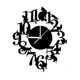 thumbnail image 1 of Black cat wall clock hook antique indoor wall clock Scandinavian clock cute cat (black), 1 of 5