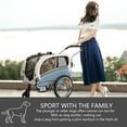 thumbnail image 6 of MOJAY 3-in-1 Dog Bicycle Trailer, Dog Stroller, and Dog Jogging Stroller, Off-road Bike Trailer Blue, 6 of 6