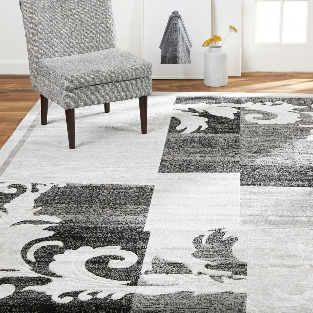 Home Dynamix Catalina Pierre Geometric Area Rug, Dark Gray, 5'3"x7'2