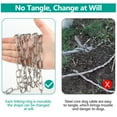thumbnail image 4 of Aystkniet 30 ft Chew-Proof Dog Chain, Heavy-Duty Stainless Steel Tie-Out Cable for Large Dogs, Tangle-Free, 4 of 6