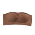 thumbnail image 2 of Byworldtasic Strapless Bras for Women No-Slip Bandeau Push Up Wireless Comfy Seamless No Underwire Padded Jelly Tube Top Bra, 2 of 10