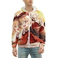thumbnail image 2 of Genshin Impact Zip Up Hoodies Unisex Realistic 3D Print Sweatshirt Long Sleeve Hooded Jacket Coat M, 2 of 8