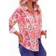 thumbnail image 3 of Fantaslook Womens Button Down Shirts Boho Floral Printed Long Sleeve Blouses Business Work Shirt Dressy Casual Loose Tops, 3 of 10