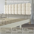 thumbnail image 6 of Pinmoco Full Size Upholstered Headboard with Adjustable Height, Memory Foam Cloud-Shaped Ergonomic Design, Teddy Fleece Beige, 6 of 9