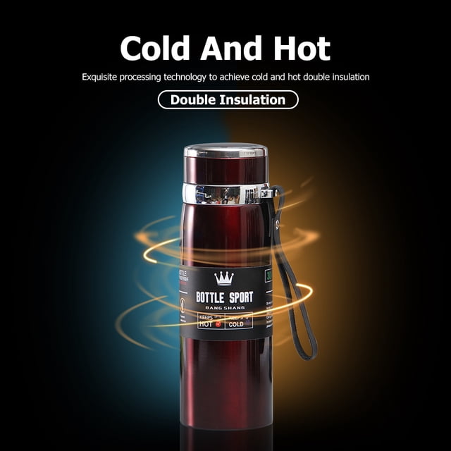 600ml/800ml/1000ml taza aislada de té de café botella de vacío portátil a prueba de fugas