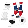 thumbnail image 4 of Women'S Novelty Funny Crew Socks Men'S Flag Of The Dominican Republic Design Socks, 4 of 7