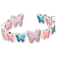 thumbnail image 2 of Anillo de Mariposa Que en La Oscuridad, Anillo de Declaración, Anillo Ajustable, Banda de Elegante, Anillo Luminoso Minimalista, Joyería P 2 piezas, 2 of 8