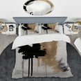 thumbnail image 2 of Designart "Expression in Black, White, and Gold III" Abstract Bedding Covert Set - Modern Black Geometric Bed Set With 2 Shams, 2 of 6