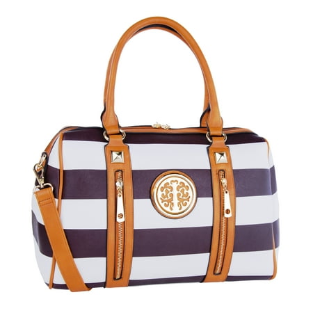 230 Weekender - MKF Collection Coffee Midnight Jen Weekender Bag by Mia K. Farrow