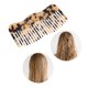 thumbnail image 5 of Peine de cabello de simplicidad irregular 1 Pc Marrón claro Hoja de acetato, 5 of 5