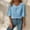 *Light Blue, variant on ClodeEU Womens Summer Tops ,Dressy Casual Shirts 3/4 Sleeve Work Blouse ,Boho Casual Shirts White,Womens Plus XXL